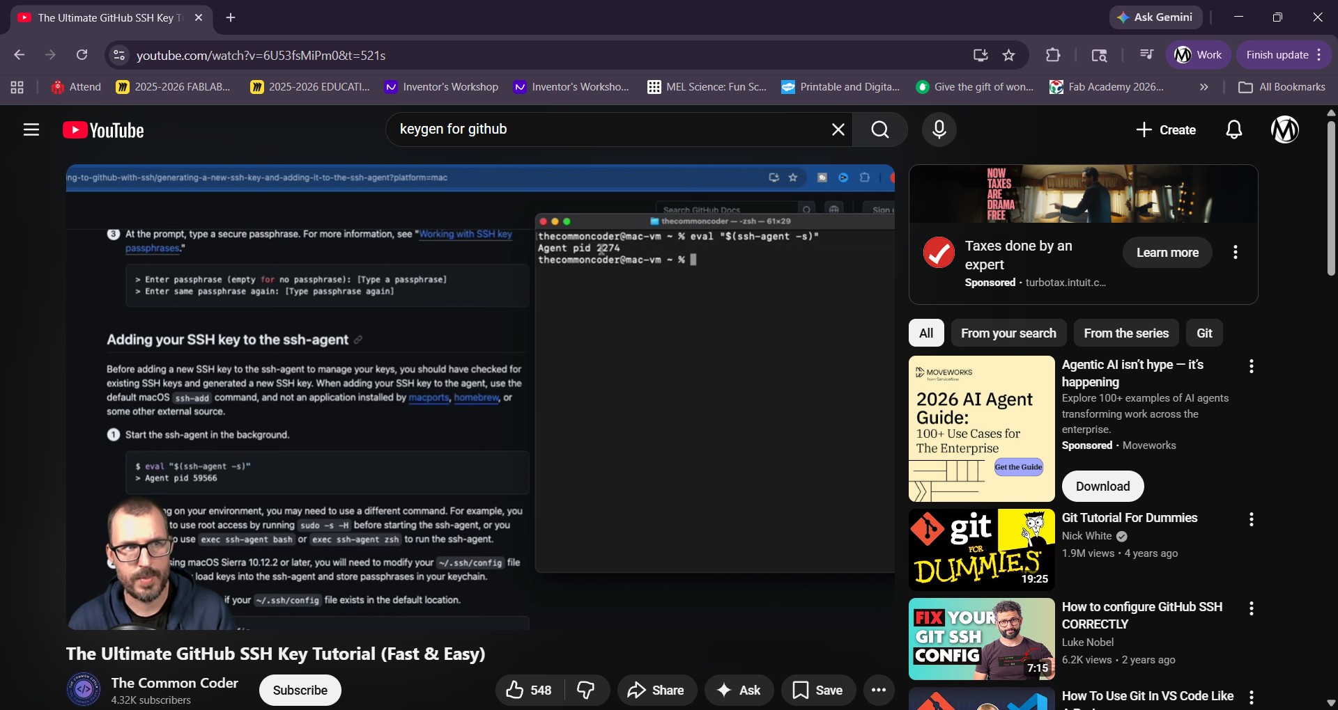Image of the keygen working